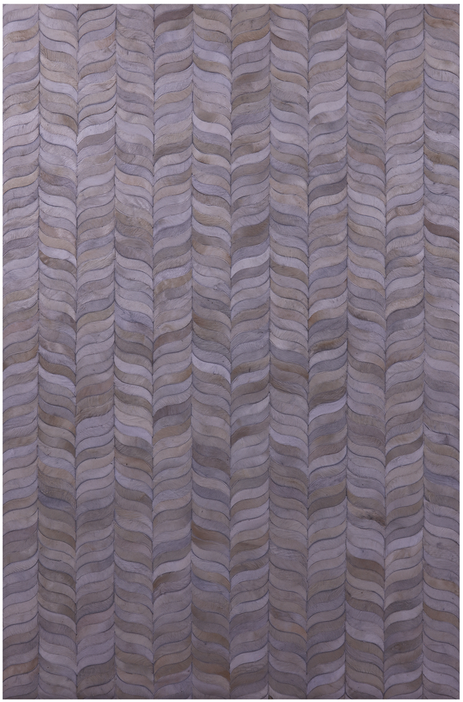 Ivory Patchwork Natural Cowhide Rug - 6' 0" x 9' 0"