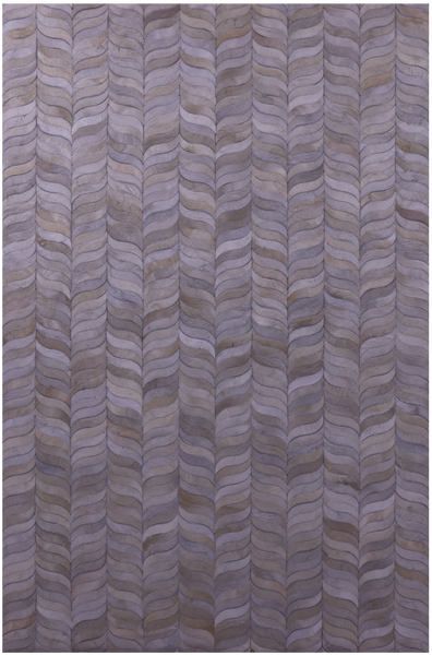 Ivory Patchwork Natural Cowhide Rug - 6' 0" x 9' 0"