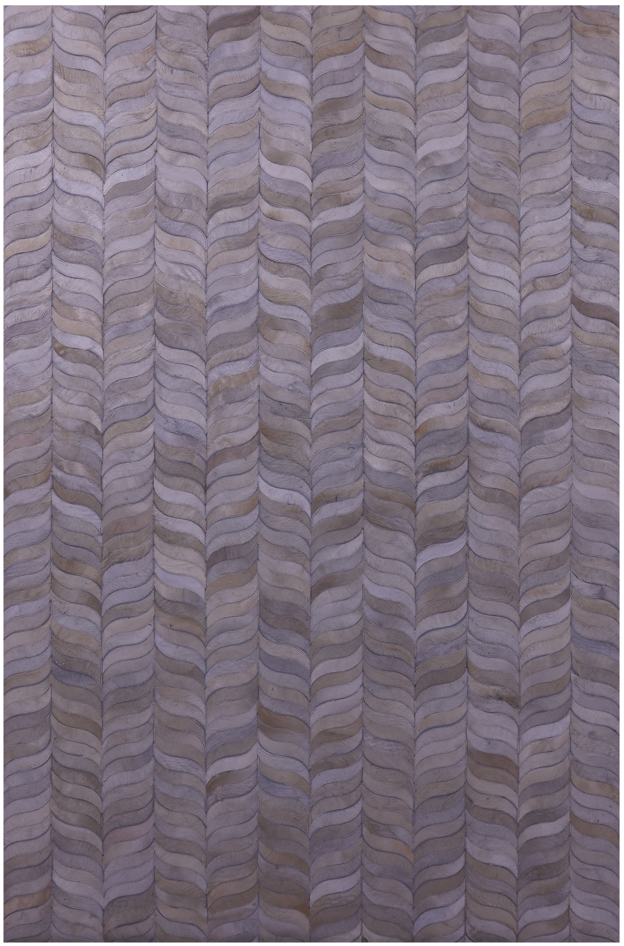 Ivory Patchwork Natural Cowhide Rug - 6' 0" x 9' 0"