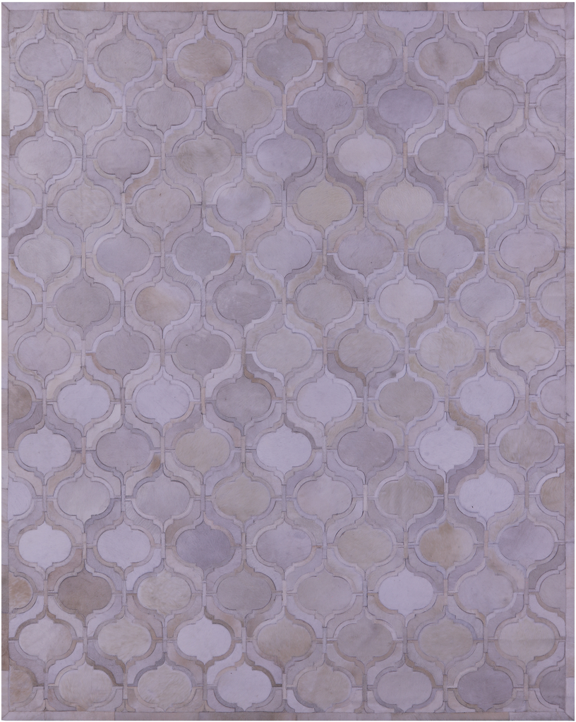 Ivory Patchwork Natural Cowhide Rug - 8' 0" x 10' 0"