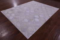 Thumbnail for Ivory Patchwork Natural Cowhide Rug - 8' 0