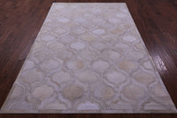 Thumbnail for Ivory Patchwork Natural Cowhide Rug - 6' 0