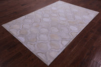 Thumbnail for Ivory Patchwork Natural Cowhide Rug - 6' 0