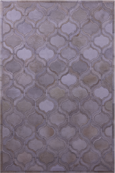 Ivory Patchwork Natural Cowhide Rug - 6' 0" x 9' 0"