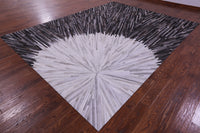 Thumbnail for Brown & White Patchwork Natural Cowhide Rug - 9' 0
