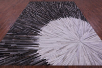 Thumbnail for Brown & White Patchwork Natural Cowhide Rug - 9' 0