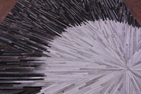 Thumbnail for Brown & White Patchwork Natural Cowhide Rug - 9' 0