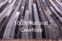 Thumbnail for Brown & White Patchwork Natural Cowhide Rug - 9' 0