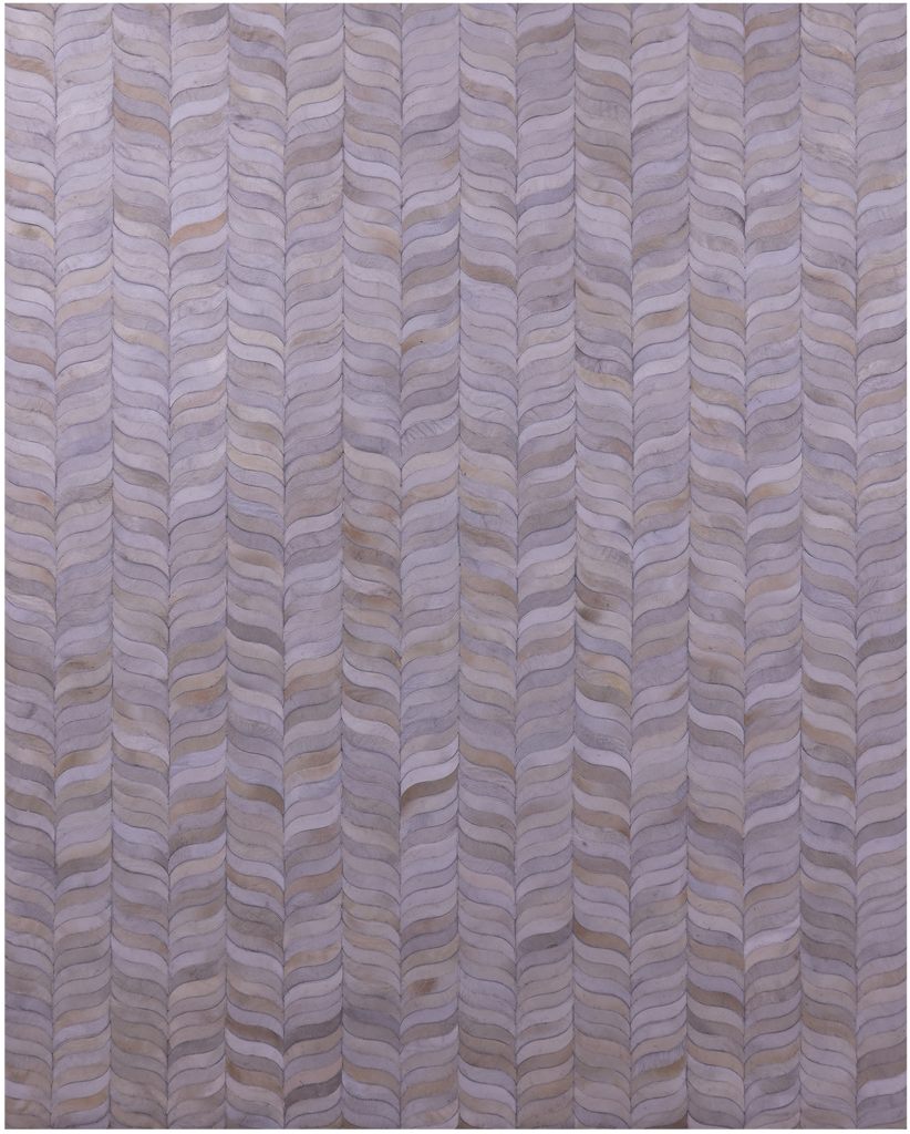 Ivory Patchwork Natural Cowhide Rug - 8' 0" x 10' 0"