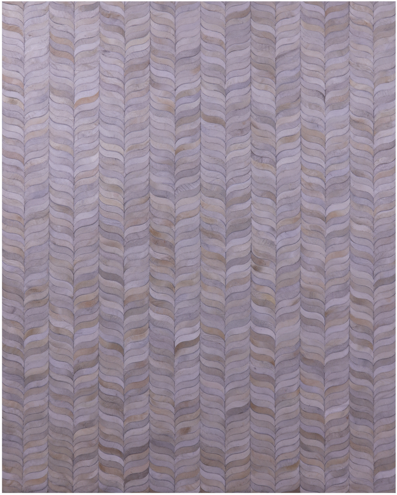Ivory Patchwork Natural Cowhide Rug - 8' 0" x 10' 0"