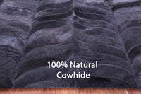 Thumbnail for Black Patchwork Natural Cowhide Rug - 8' 0