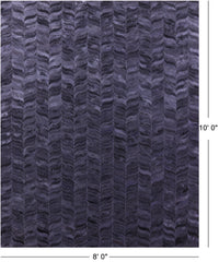Thumbnail for Black Patchwork Natural Cowhide Rug - 8' 0