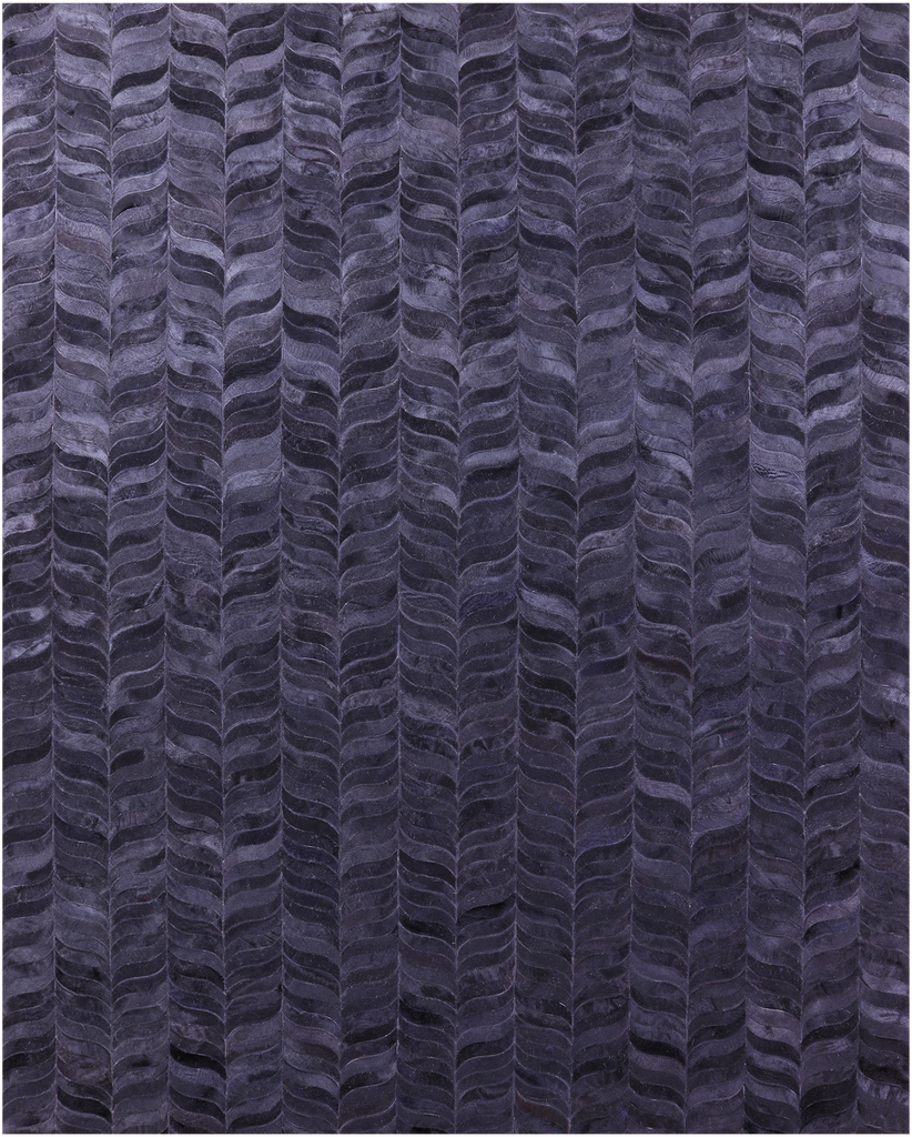 Black Patchwork Natural Cowhide Rug - 8' 0" x 10' 0"