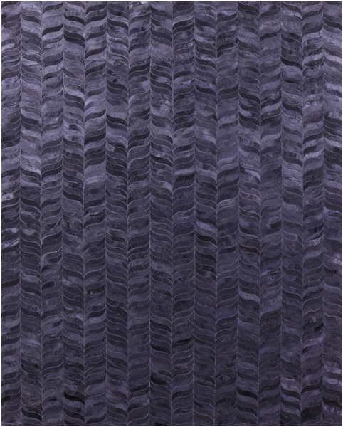 Black Patchwork Natural Cowhide Rug - 8' 0" x 10' 0"