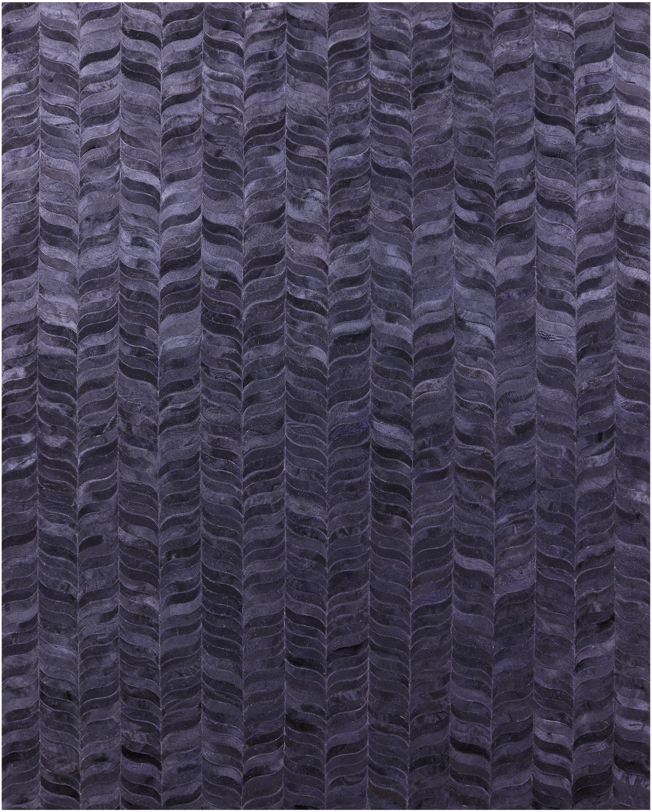 Black Patchwork Natural Cowhide Rug - 8' 0" x 10' 0"