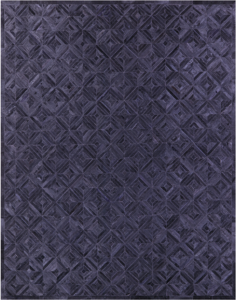 Black Patchwork Natural Cowhide Rug - 8' 0" x 10' 0"