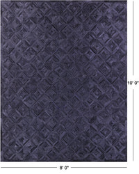 Thumbnail for Black Patchwork Natural Cowhide Rug - 8' 0