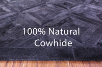 Thumbnail for Black Patchwork Natural Cowhide Rug - 8' 0