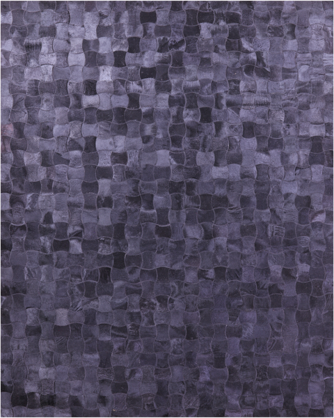 Black Patchwork Natural Cowhide Rug - 8' 0" x 10' 0"
