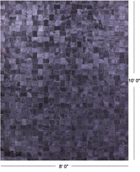 Thumbnail for Black Patchwork Natural Cowhide Rug - 8' 0