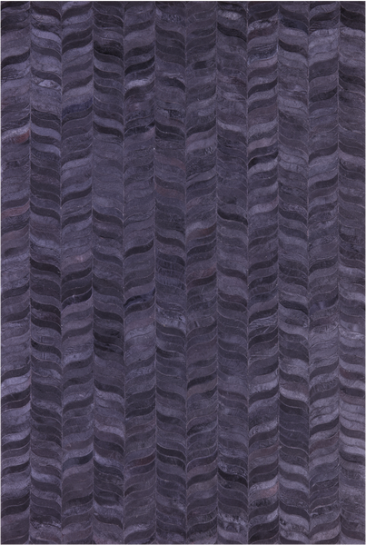 Black Patchwork Natural Cowhide Rug - 6' 0" x 9' 0"