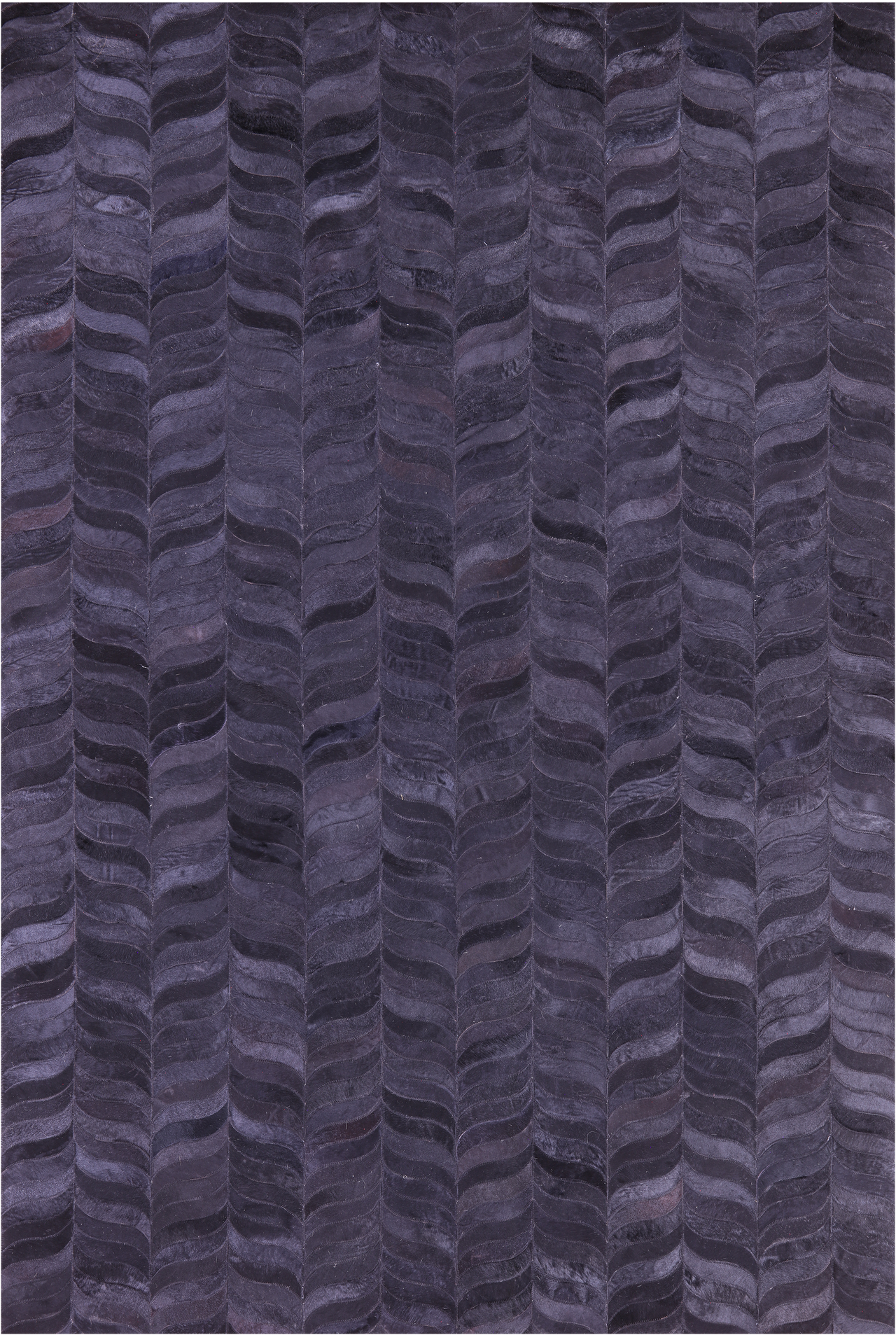 Black Patchwork Natural Cowhide Rug - 6' 0" x 9' 0"