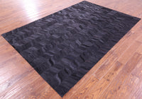 Thumbnail for Black Patchwork Natural Cowhide Rug - 6' 0