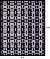 Thumbnail for Black & White Patchwork Natural Cowhide Rug - 8' 0