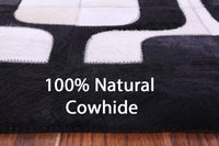 Thumbnail for Black & White Patchwork Natural Cowhide Rug - 8' 0