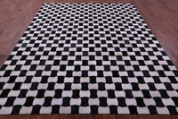 Thumbnail for Black & White Patchwork Natural Cowhide Rug - 8' 0
