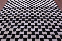 Thumbnail for Black & White Patchwork Natural Cowhide Rug - 8' 0