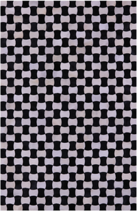 Thumbnail for Black & White Patchwork Natural Cowhide Rug - 6' 0