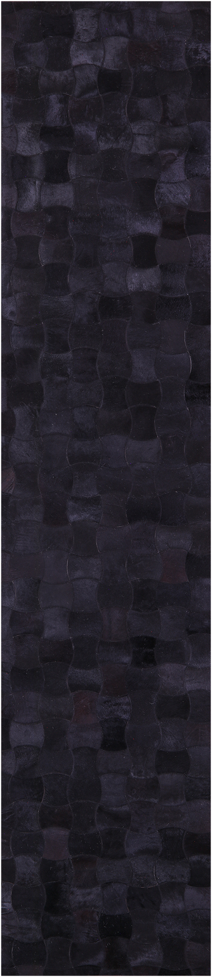 Black Patchwork Natural Cowhide Rug - 2' 6