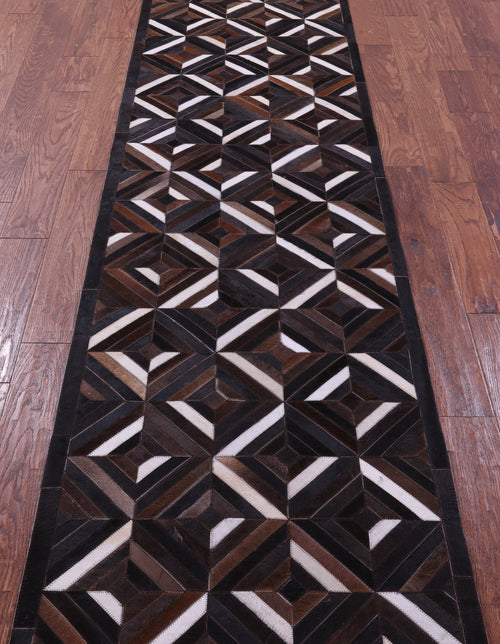 Brown Patchwork Natural Cowhide Rug - 2' 6
