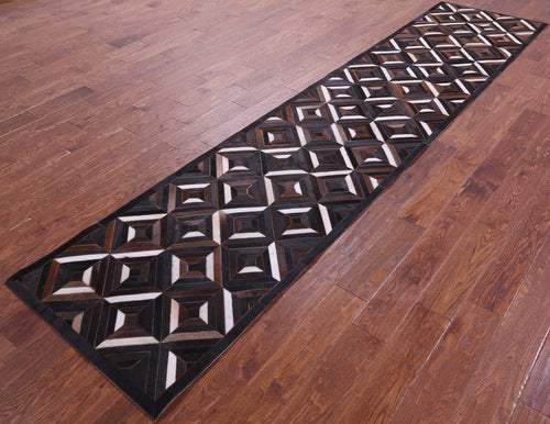 Brown Patchwork Natural Cowhide Rug - 2' 6