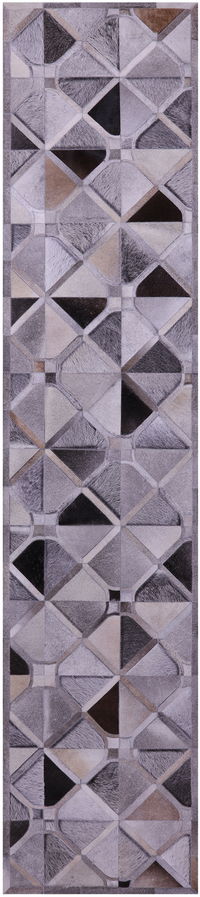 Thumbnail for Grey Patchwork Natural Cowhide Rug - 2' 6