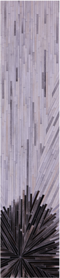 Thumbnail for Brown & White Patchwork Natural Cowhide Rug - 2' 6