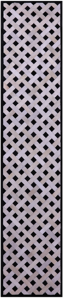 Black & White Patchwork Natural Cowhide Rug - 2' 6" x 12' 0"