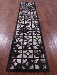 Thumbnail for Brown & White Patchwork Natural Cowhide Rug - 2' 6
