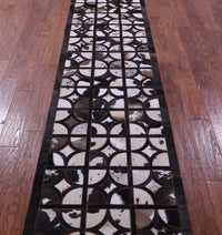 Thumbnail for Brown & White Patchwork Natural Cowhide Rug - 2' 6