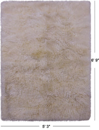 Thumbnail for 100% Natural New Zealand Sheepskin Ivory 5' 3