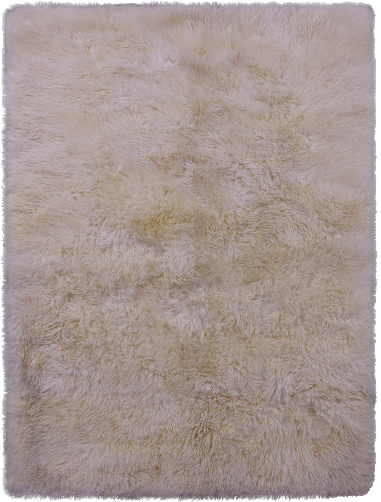 100% Natural New Zealand Sheepskin Ivory 5' 3" X 6' 9"