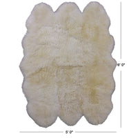 Thumbnail for 100% Natural New Zealand Sheepskin Ivory 5' 0