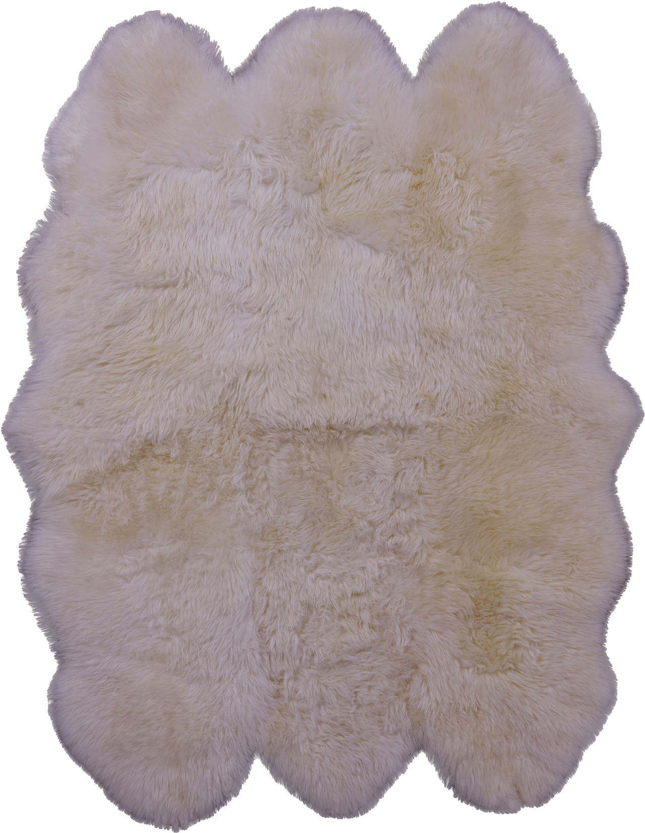 100% Natural New Zealand Sheepskin Ivory 5' 0" X 6' 4"