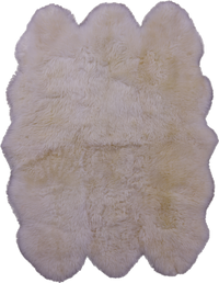 Thumbnail for 100% Natural New Zealand Sheepskin Ivory 5' 0