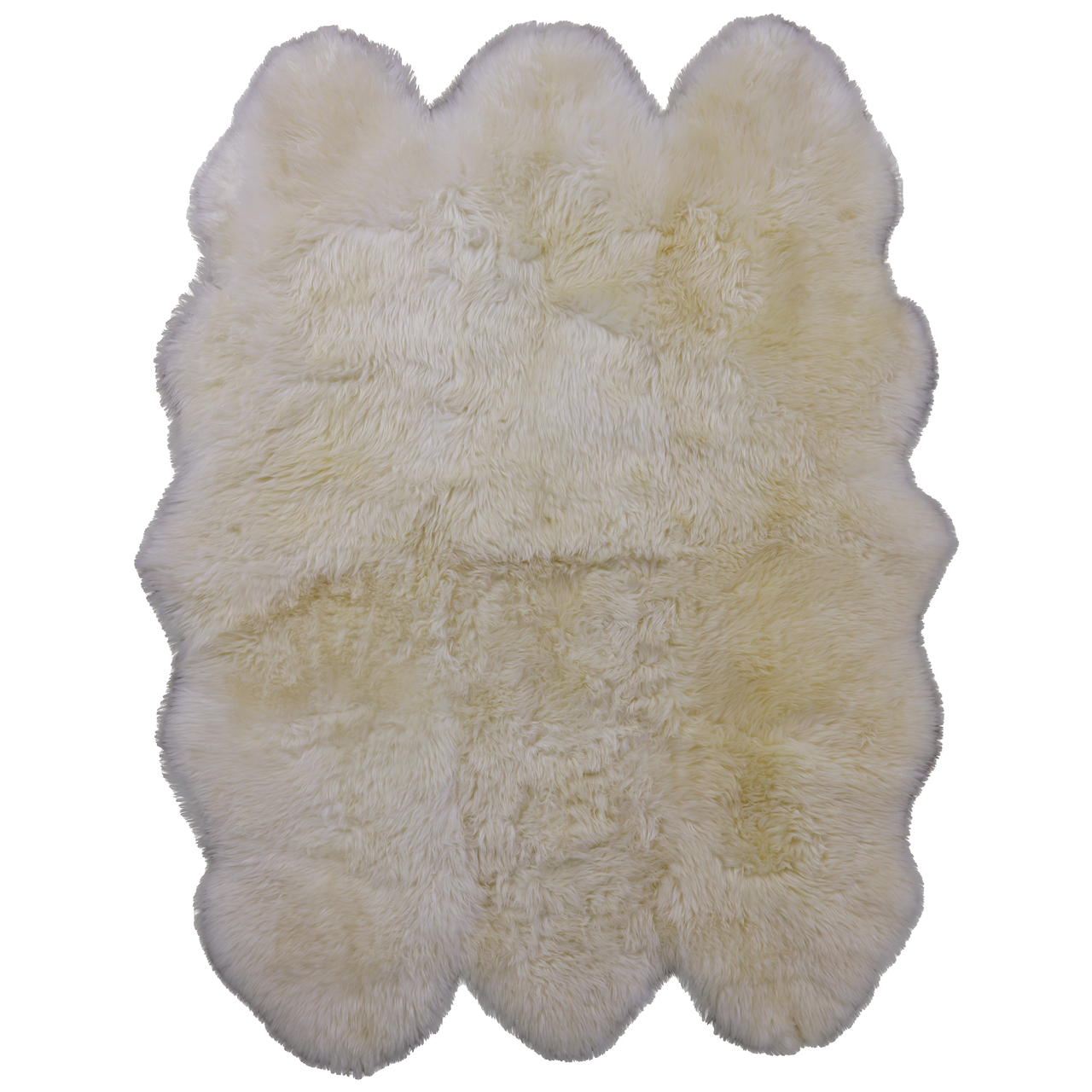 100% Natural New Zealand Sheepskin Ivory 5' 0" X 6' 0"