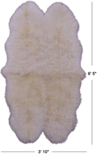 Thumbnail for 100% Natural New Zealand Sheepskin Ivory 3' 10