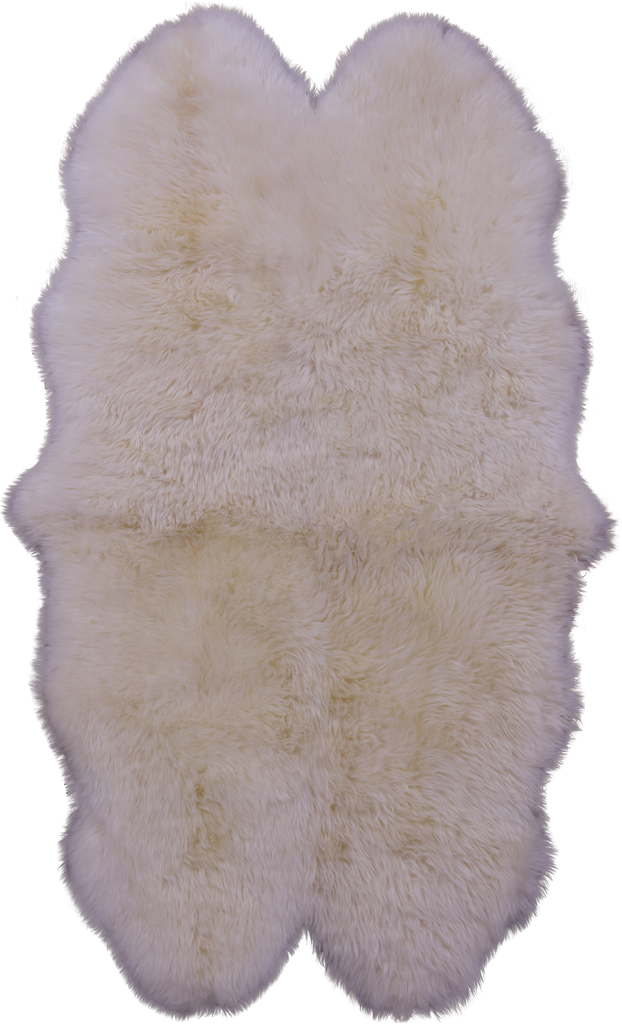 100% Natural New Zealand Sheepskin Ivory 3' 10" X 6' 5"