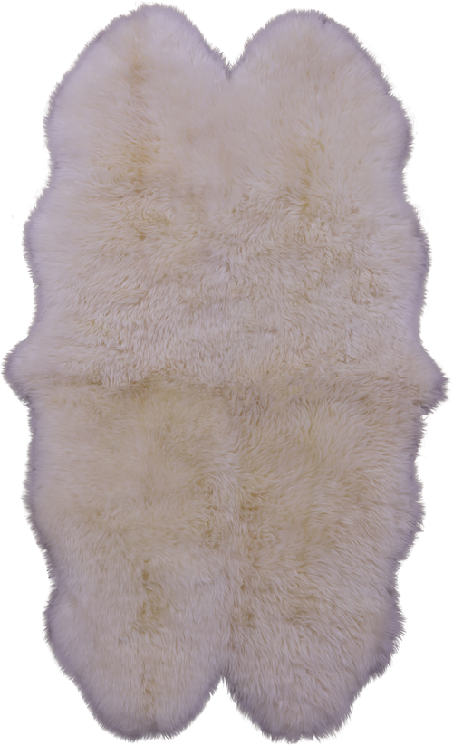 100% Natural New Zealand Sheepskin Ivory 3' 10