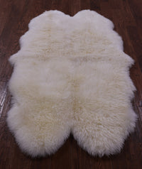 Thumbnail for 100% Natural New Zealand Sheepskin Ivory 3' 10